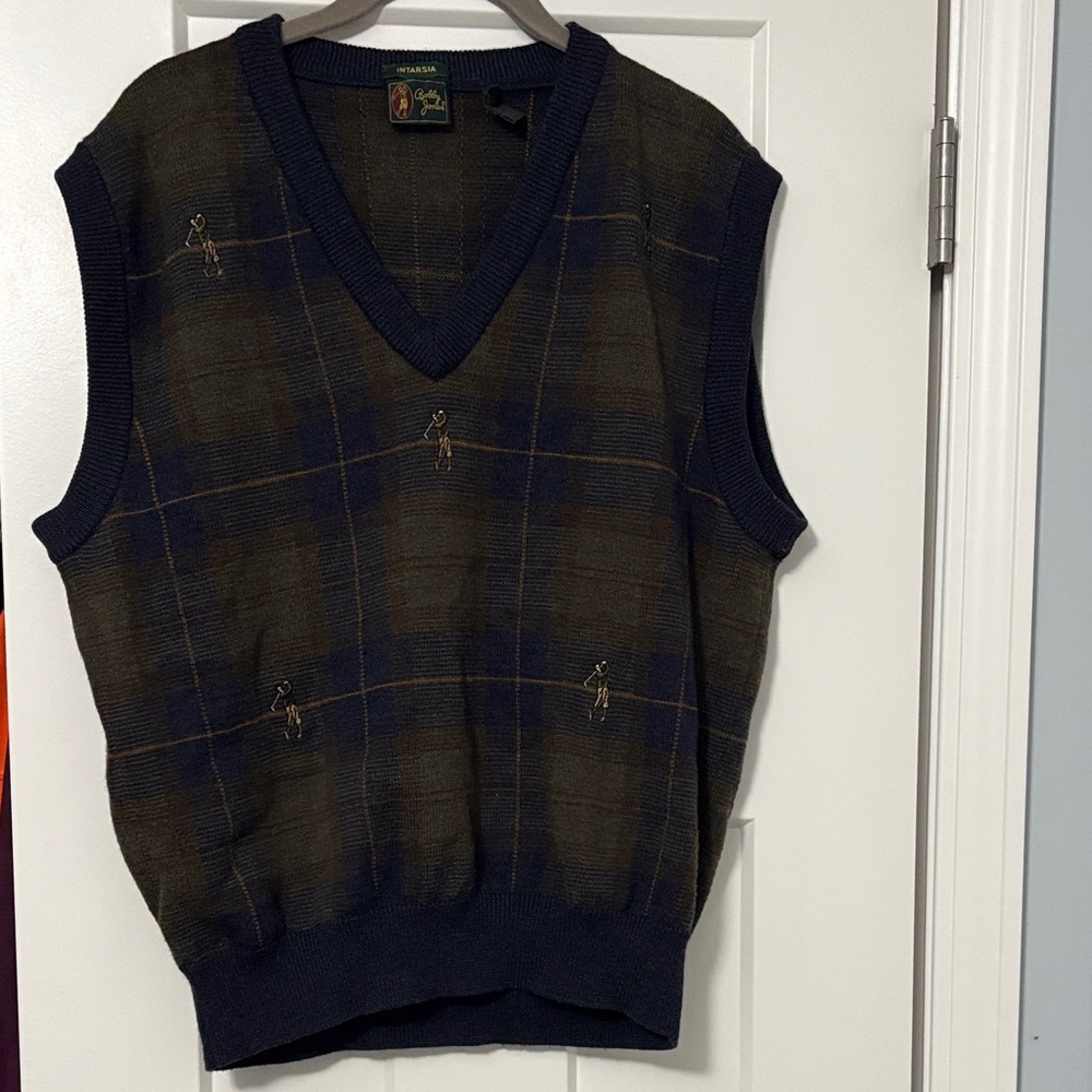 Bobby Jones Intarsia men’s wool golfing sweater vest size: L